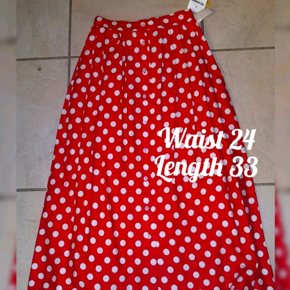 Vintage Red/White polka dot skirt